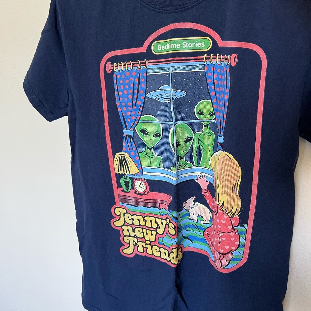Steven Rhodes Jenny's New Friends Alien T-Shirt - Size Small Hot Topic, Spencers